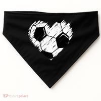 Love Soccer Heart Graphic USA-Made Doggie Bandana thumb 0