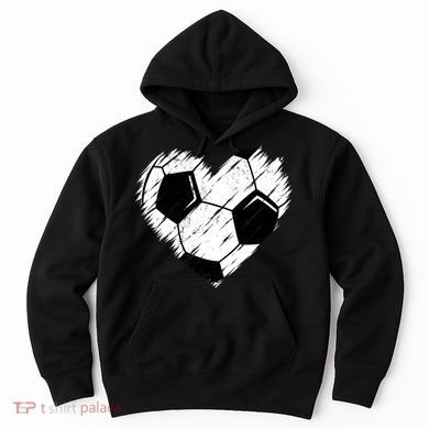 Love Soccer Heart Graphic Hoodie