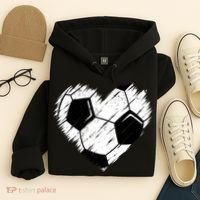 Love Soccer Heart Graphic Hoodie thumb 4