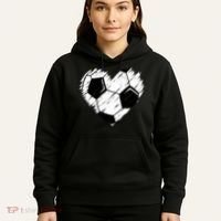 Love Soccer Heart Graphic Hoodie thumb 5
