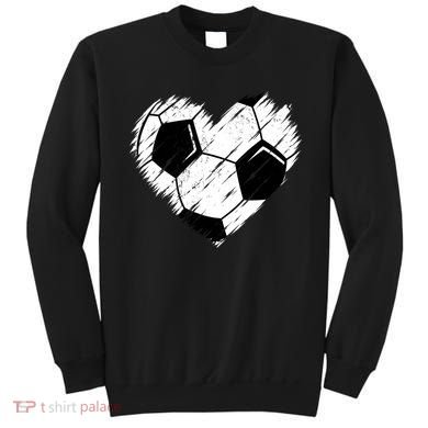 Love Soccer Heart Graphic Sweatshirt