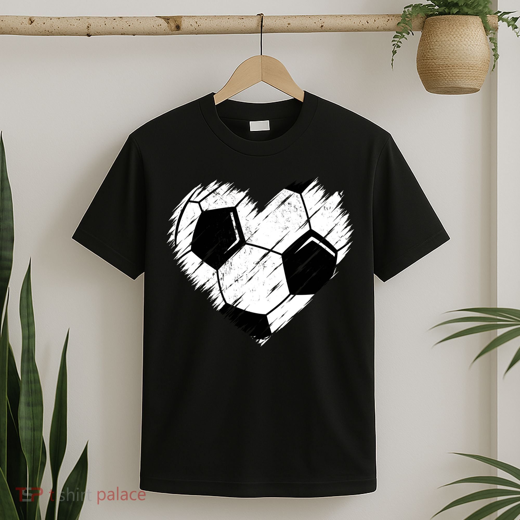 Love Soccer Heart Graphic T-Shirt