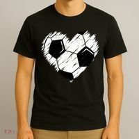 Love Soccer Heart Graphic T-Shirt thumb 3