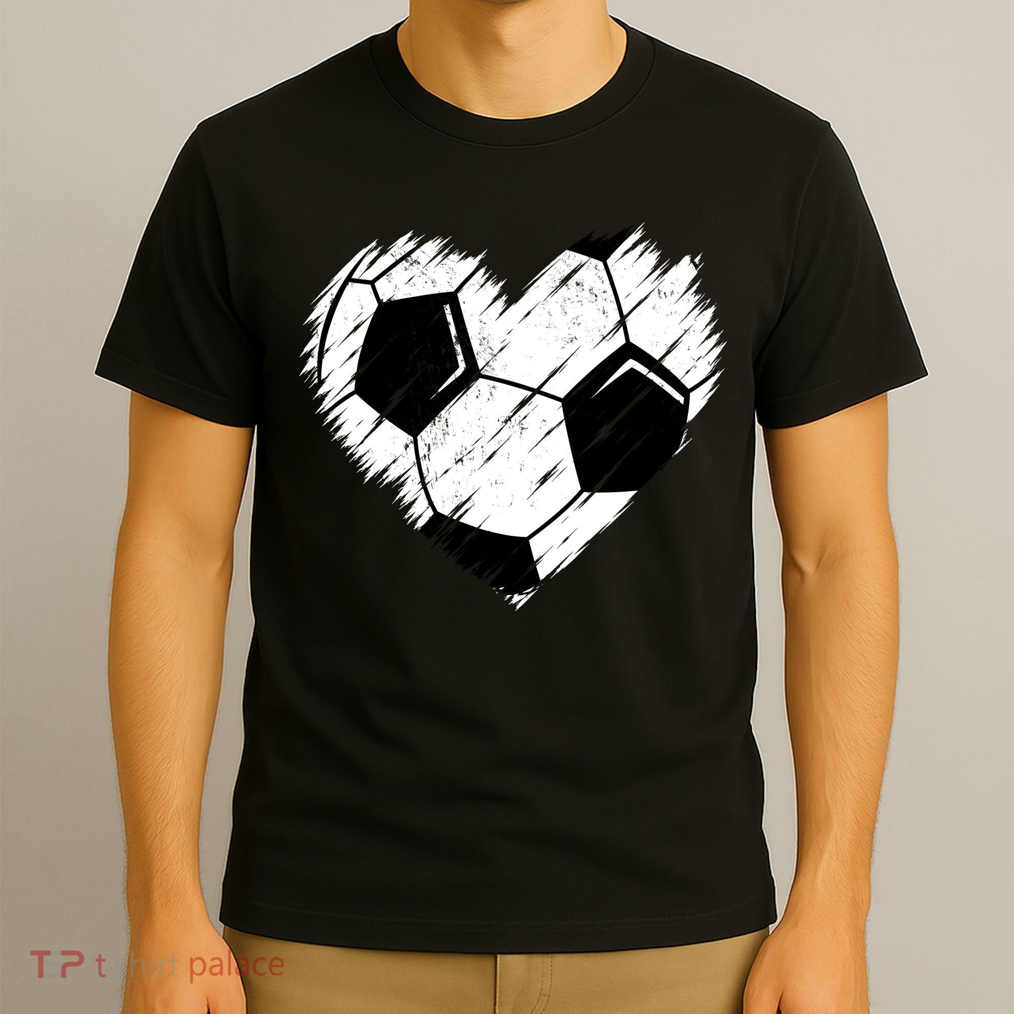 Love Soccer Heart Graphic T-Shirt