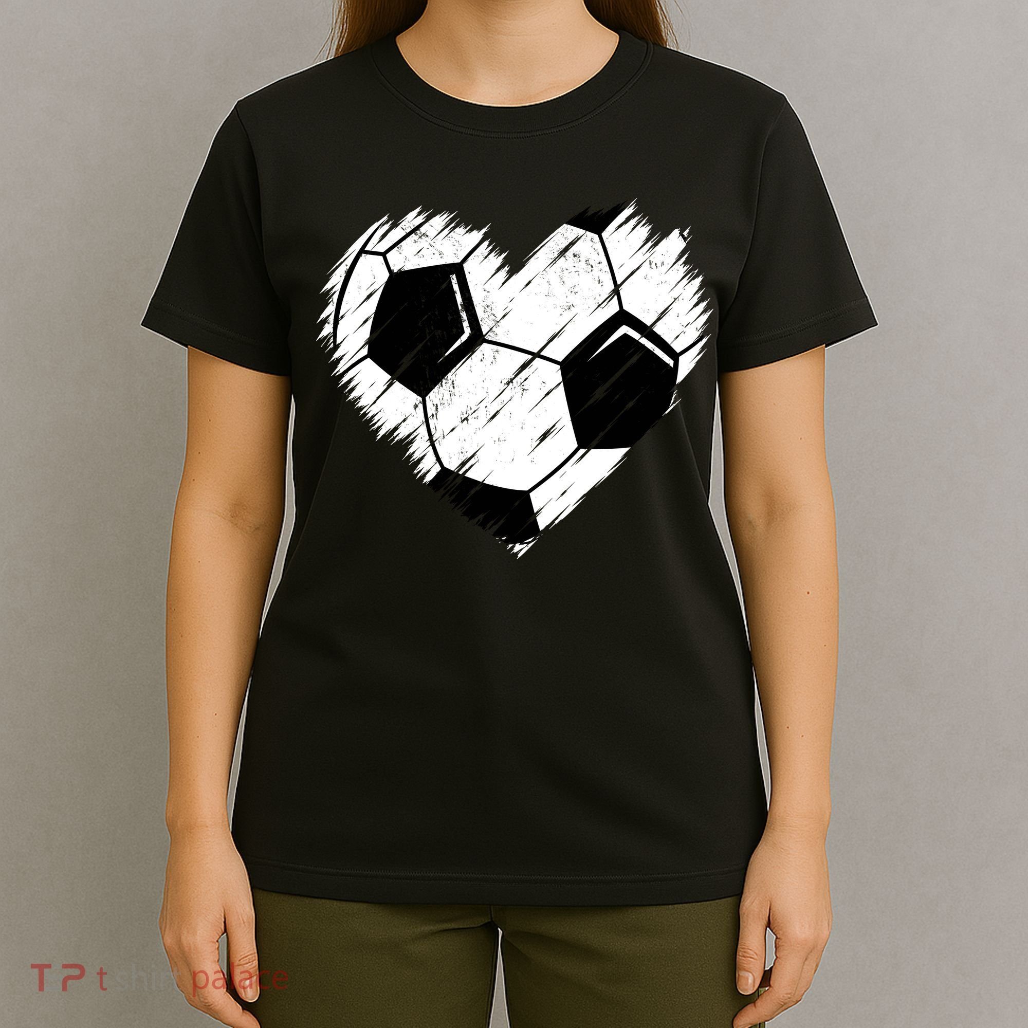 Love Soccer Heart Graphic T-Shirt