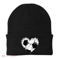 Love Soccer Heart Graphic Beanie thumb 0