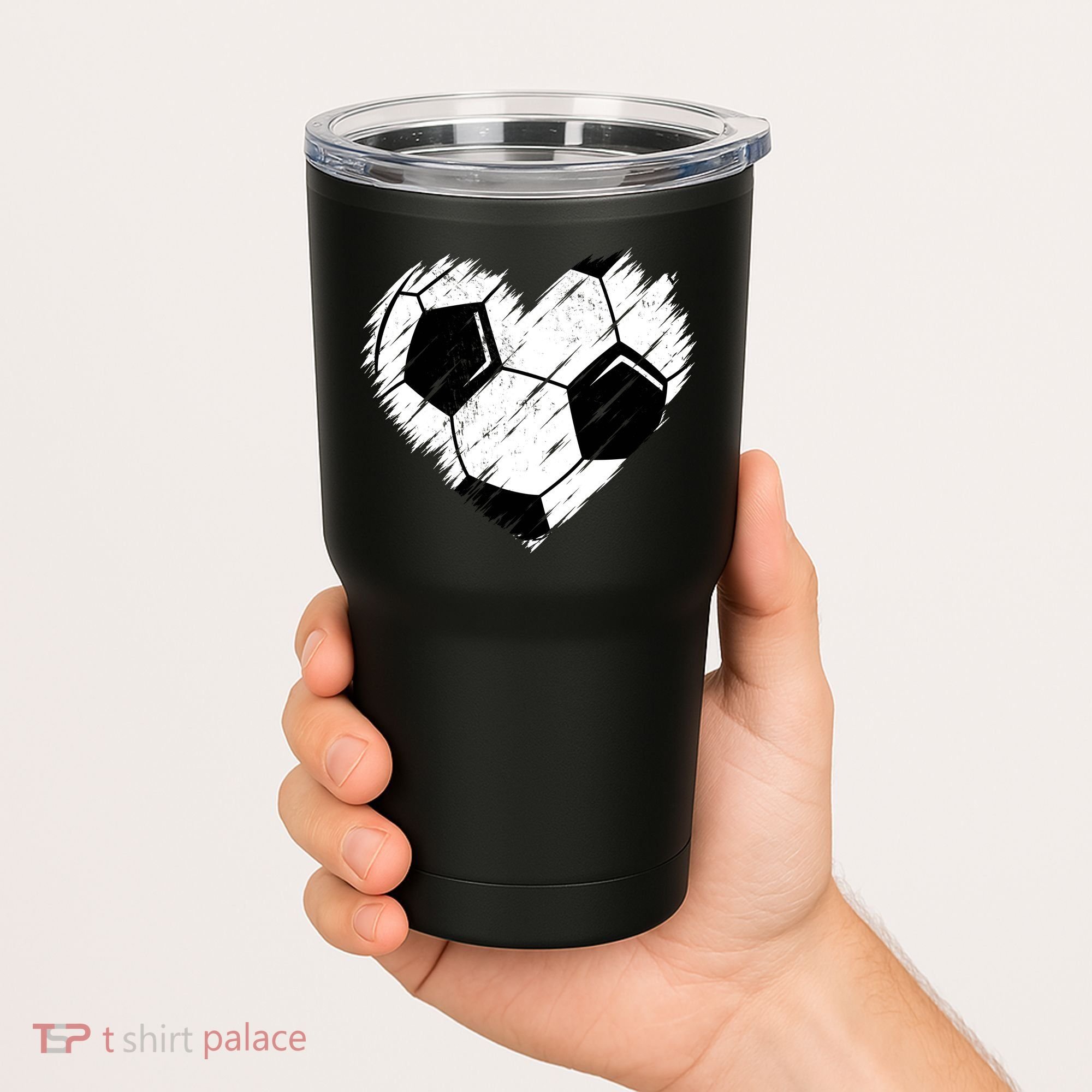 Love Soccer Heart Graphic Tumbler