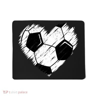 Love Soccer Heart Graphic Mousepad