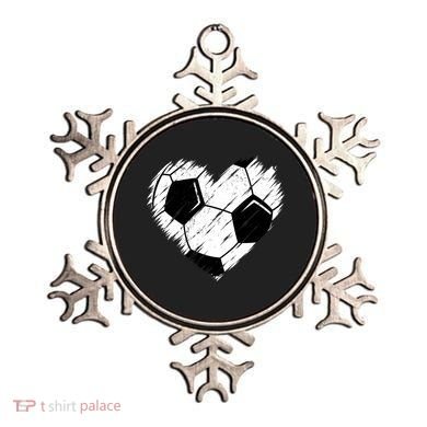 Love Soccer Heart Graphic Ornament