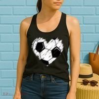 Love Soccer Heart Graphic Women's Tank Top thumb 2