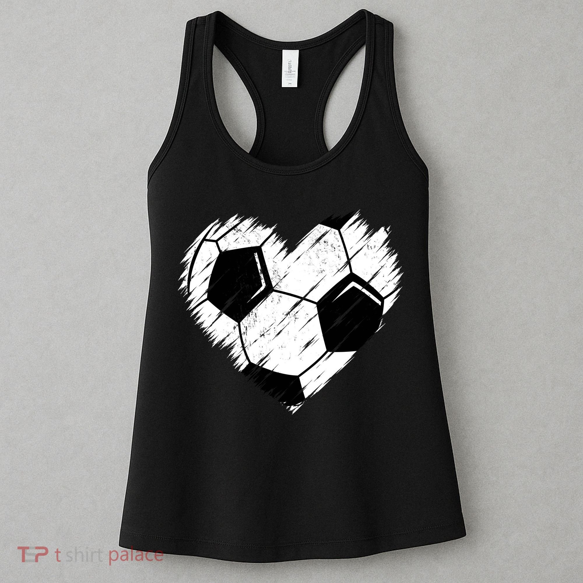 Love Soccer Heart Graphic Women's Tank Top