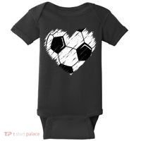 Love Soccer Heart Graphic Baby Bodysuit thumb 0