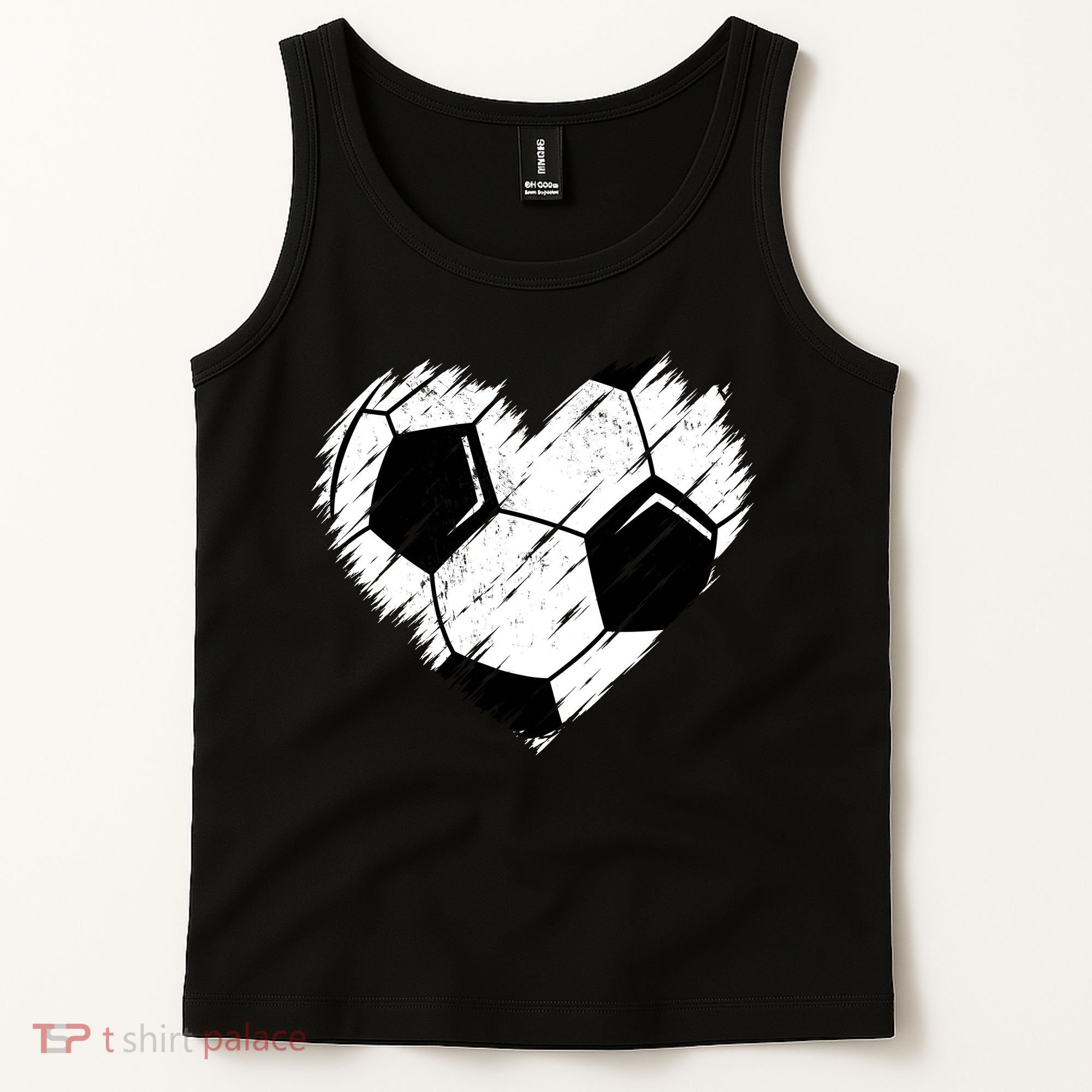 Love Soccer Heart Graphic Tank Top