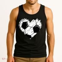 Love Soccer Heart Graphic Tank Top thumb 3