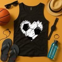 Love Soccer Heart Graphic Tank Top thumb 4