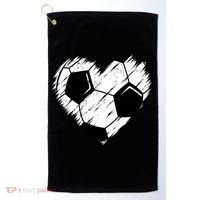 Love Soccer Heart Graphic Golf Towel thumb 0