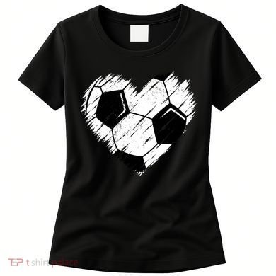 Love Soccer Heart Graphic Women's T-Shirt