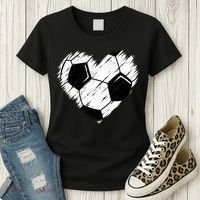 Love Soccer Heart Graphic Women's T-Shirt thumb 3