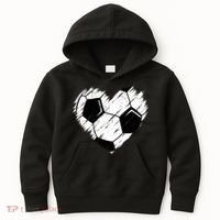 Love Soccer Heart Graphic Kids Hoodie thumb 0