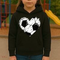 Love Soccer Heart Graphic Kids Hoodie thumb 3