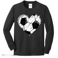 Love Soccer Heart Graphic Kids Long Sleeve Shirt thumb 0