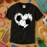 Love Soccer Heart Graphic Kids T-Shirt thumb 3