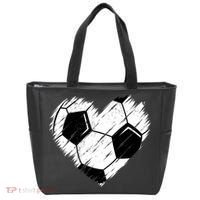 Love Soccer Heart Graphic Tote Bag thumb 0