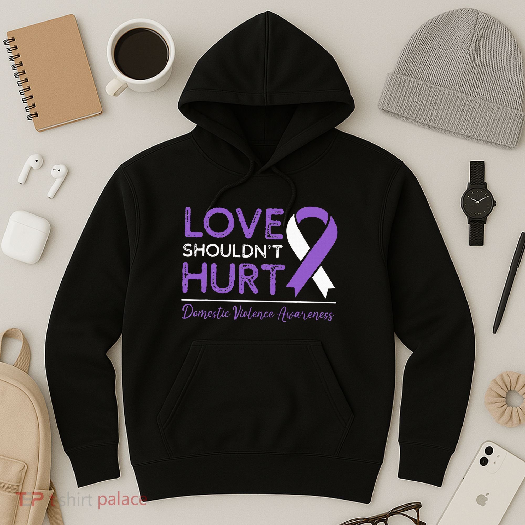 Love Shouldn't Hurt Domestic Violence Awareness  Hoodie