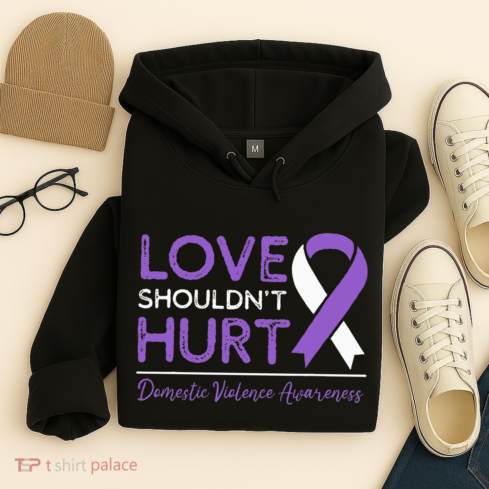 Love Shouldn't Hurt Domestic Violence Awareness  Hoodie