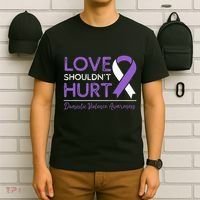 Love Shouldn't Hurt Domestic Violence Awareness  T-Shirt thumb 6