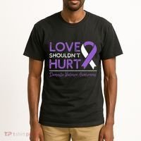Love Shouldn't Hurt Domestic Violence Awareness  Tall T-Shirt thumb 2