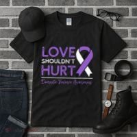 Love Shouldn't Hurt Domestic Violence Awareness  Tall T-Shirt thumb 3