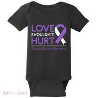 Love Shouldn't Hurt Domestic Violence Awareness  Baby Bodysuit thumb 0