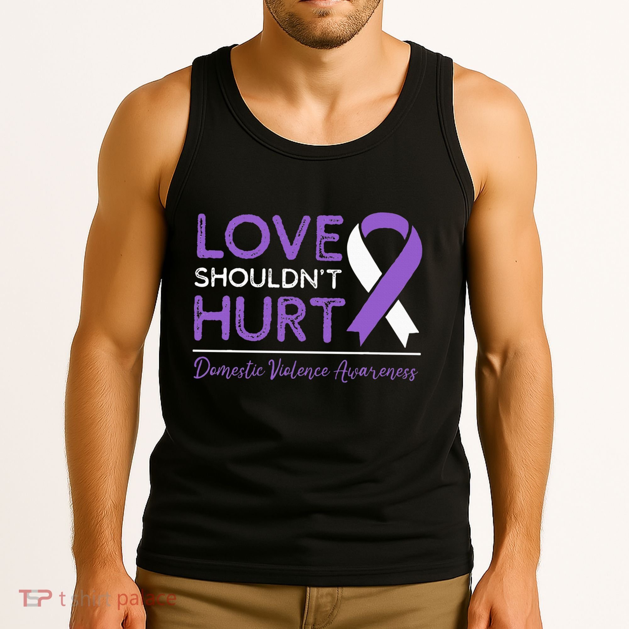 Love Shouldn't Hurt Domestic Violence Awareness  Tank Top