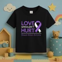 Love Shouldn't Hurt Domestic Violence Awareness  Toddler T-Shirt thumb 3