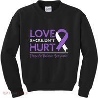 Love Shouldn't Hurt Domestic Violence Awareness  Kids Sweatshirt thumb 0
