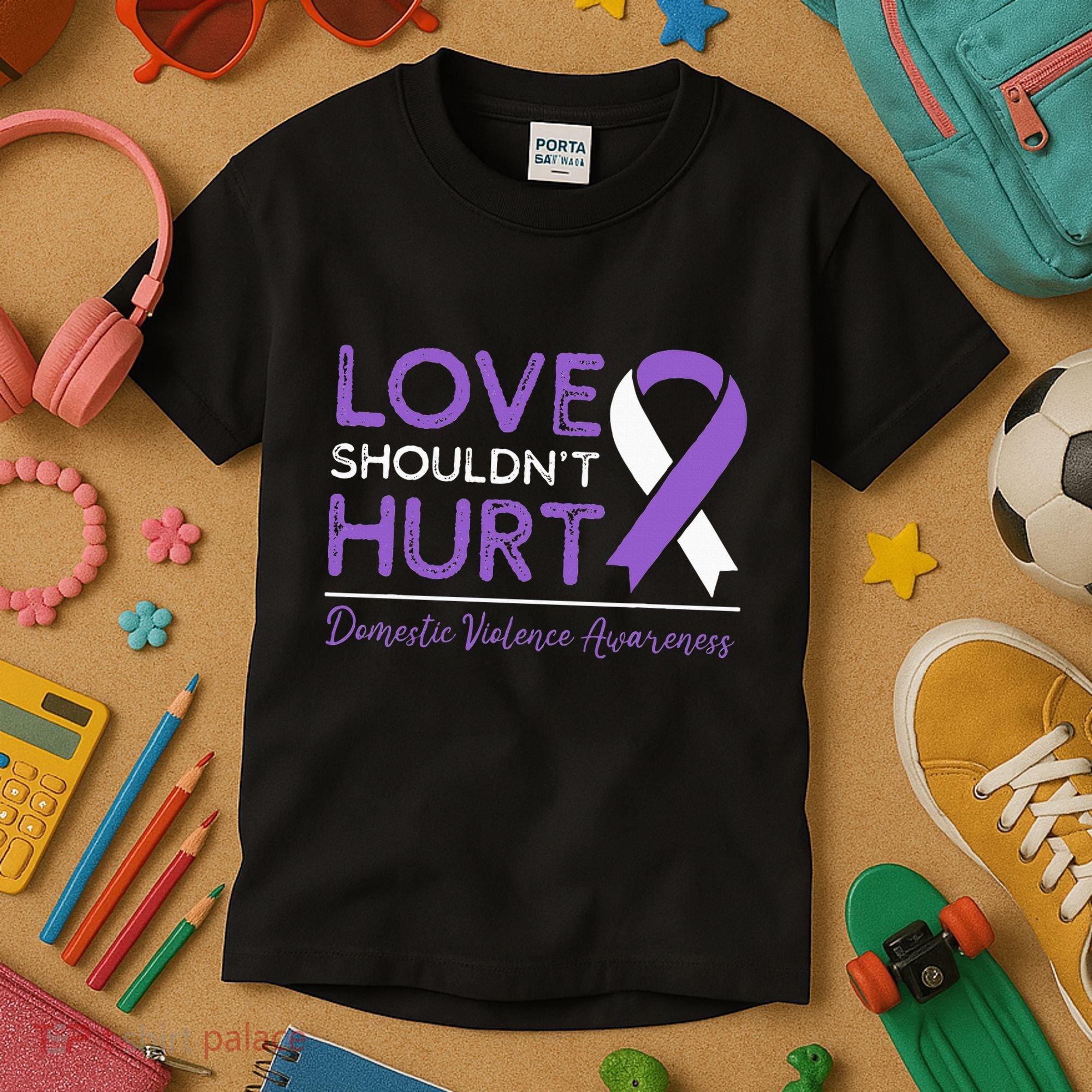 Love Shouldn't Hurt Domestic Violence Awareness  Kids T-Shirt