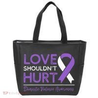 Love Shouldn't Hurt Domestic Violence Awareness  Tote Bag thumb 0