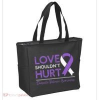 Love Shouldn't Hurt Domestic Violence Awareness  Tote Bag thumb 2