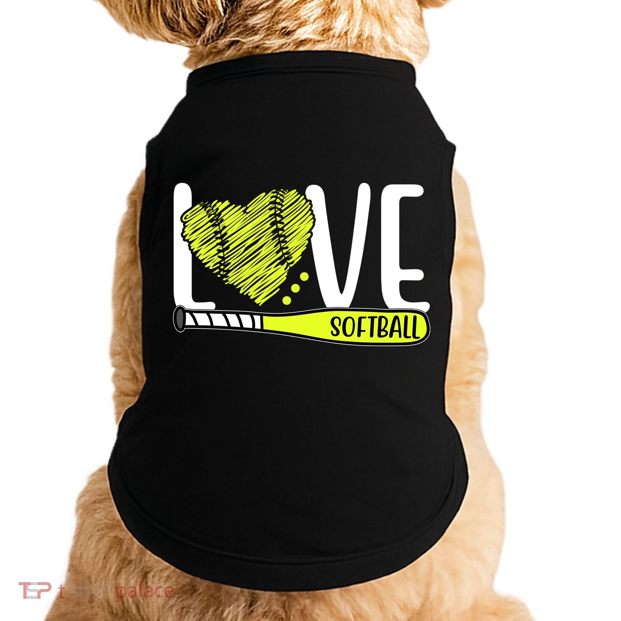 Love Softball Hobby Sport Gift Doggie Tank