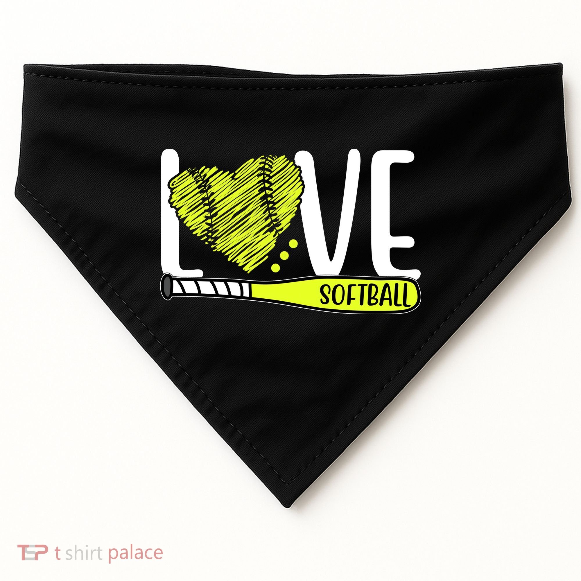 Love Softball Hobby Sport Gift USA-Made Doggie Bandana