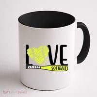Love Softball Hobby Sport Gift Coffee Mug thumb 1