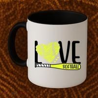 Love Softball Hobby Sport Gift Coffee Mug thumb 2