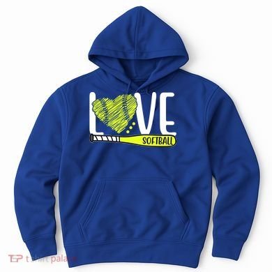 Love Softball Hobby Sport Gift Hoodie