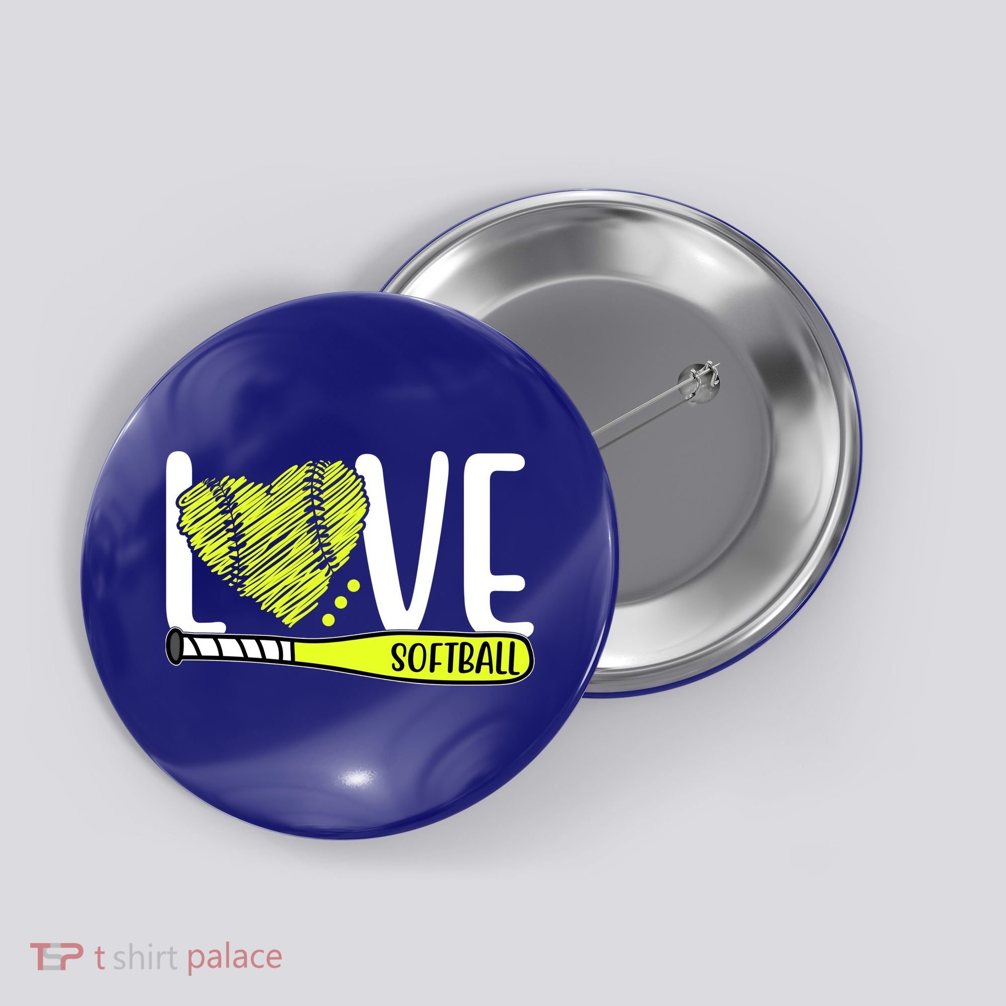 Love Softball Hobby Sport Gift Button