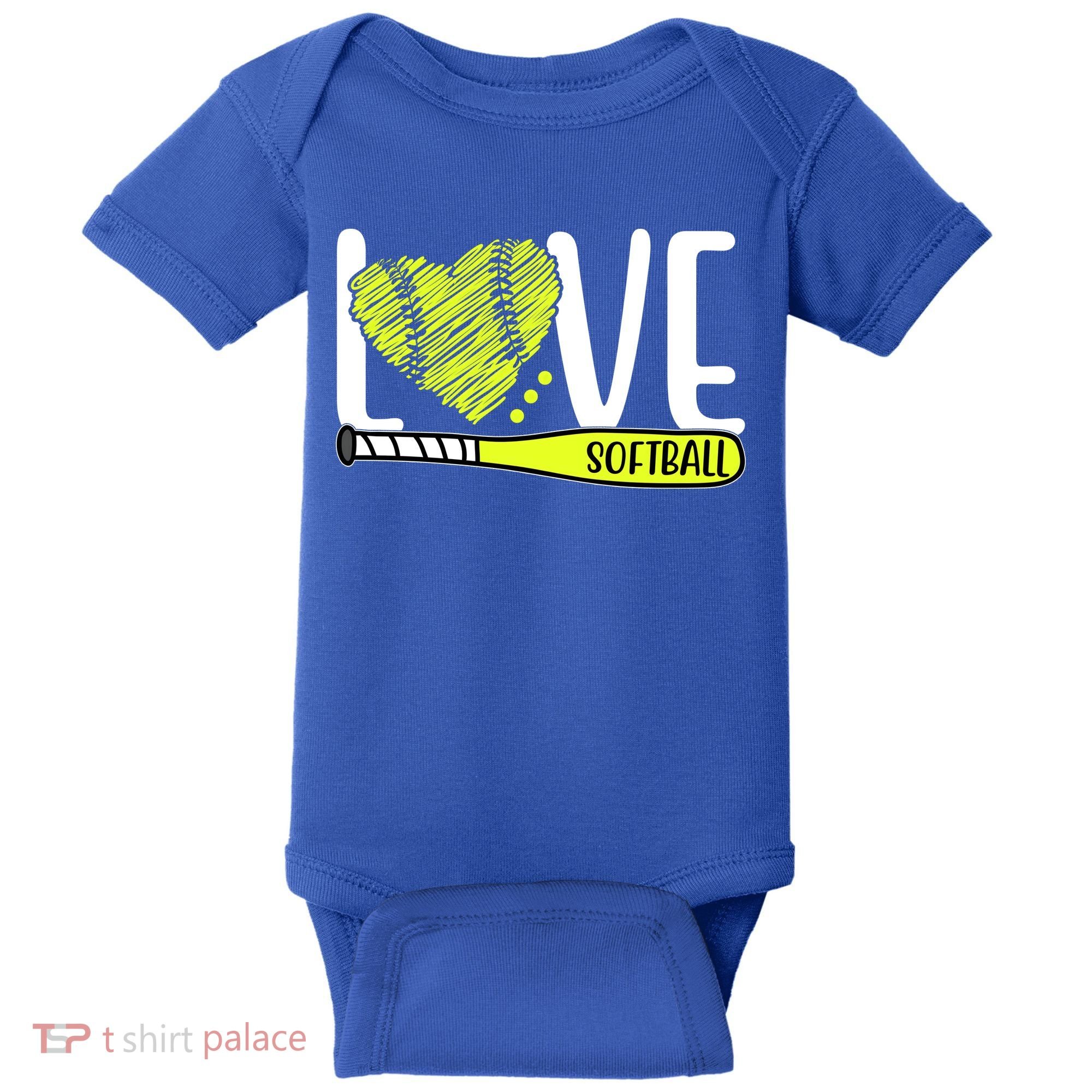 Love Softball Hobby Sport Gift Baby Bodysuit