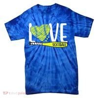 Love Softball Hobby Sport Gift Tie-Dye T-Shirt thumb 0