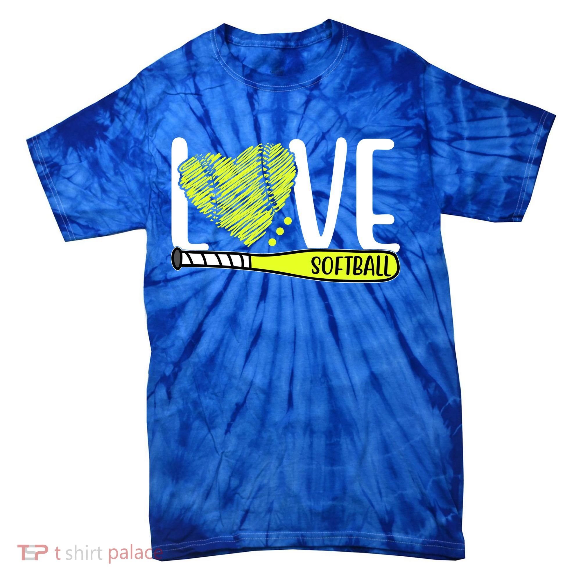 Love Softball Hobby Sport Gift Tie-Dye T-Shirt