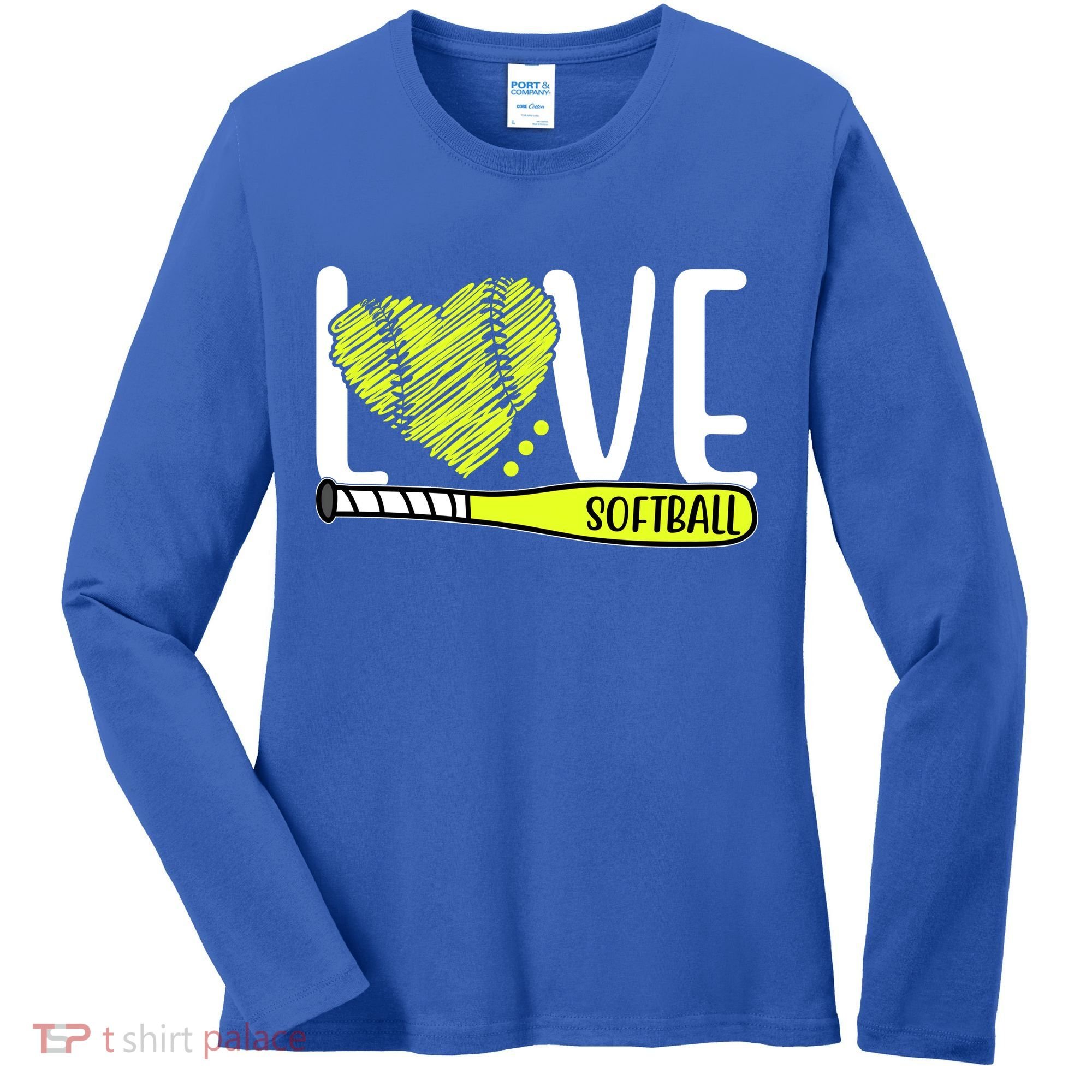 Love Softball Hobby Sport Gift Women's Long Sleeve Shirt