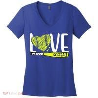 Love Softball Hobby Sport Gift Women's V-Neck T-Shirt thumb 0